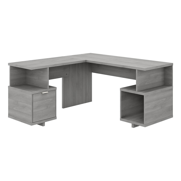 kathy ireland&reg; Home by Bush Furniture Madison Avenue 60&quot;W L-Shaped Desk With Drawer And Storage Cubby 3507548
