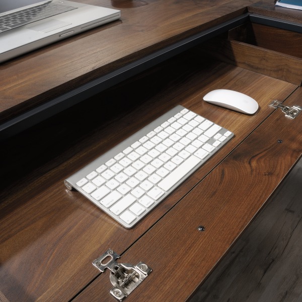 Sauder® Nova Loft 59"W LShape Corner Desk, Grand Walnut Zerbee