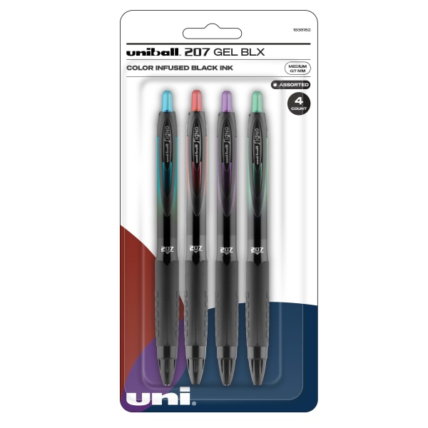 TUL® Metallic Retractable Gel Pens, Medium Point, 0.8 mm, Assorted Metallic  Barrel Colors, Assorted Ink Colors, Pack Of 4 Pens 