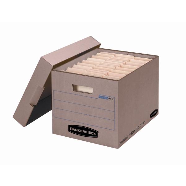 Bankers Box&reg; Mystic&trade; Storage Boxes With Lift-Off Lids FEL7150001