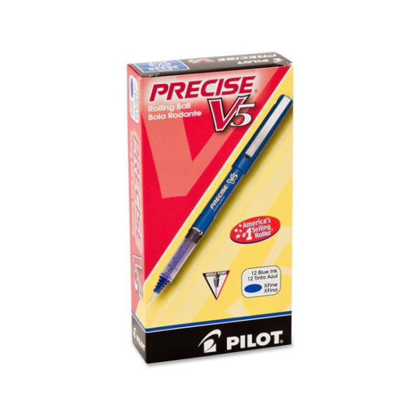 Pilot Precise V5 RT With Refills, Blue Ink, 0.5mm Extra Fine Point Pens