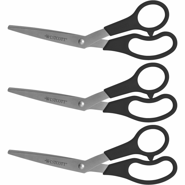 Westcott All Purpose Value Stainless Steel Scissors 8 Pointed Red - Office  Depot