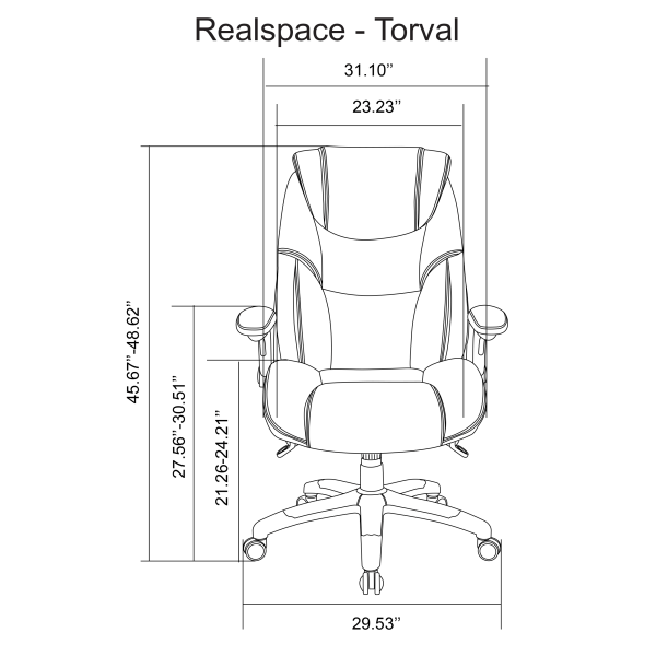 realspace torval executive big and tall chair