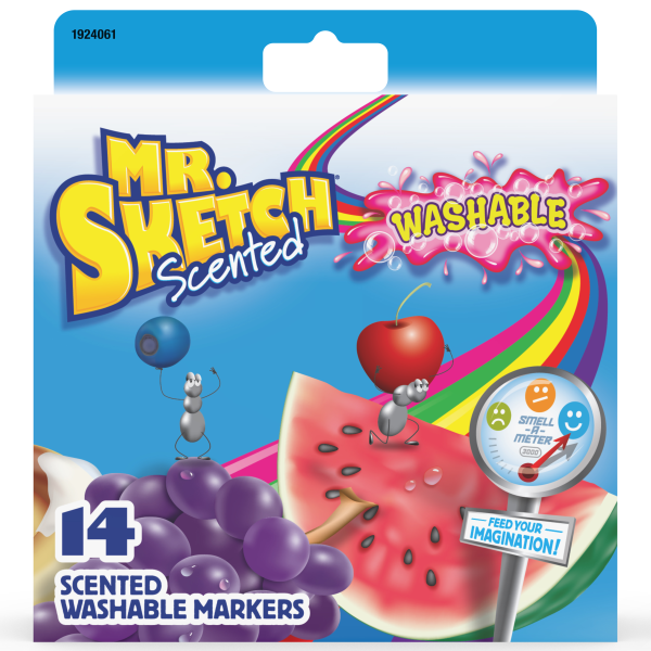 Mr Sketch Markers, Washable, Scented - 6 markers
