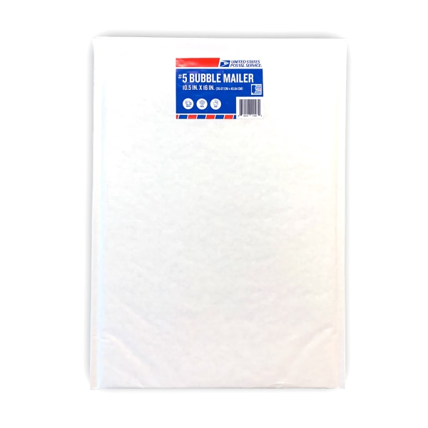 USPS Bubble Mailer, Size 5, White Zerbee