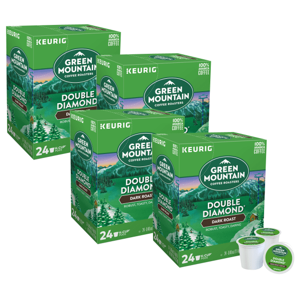 Double Black Diamond Extra Bold Coffee K-Cups, 96/Carton Double Black Diamond Extra Bold Coffee K-Cups, 96/Carton