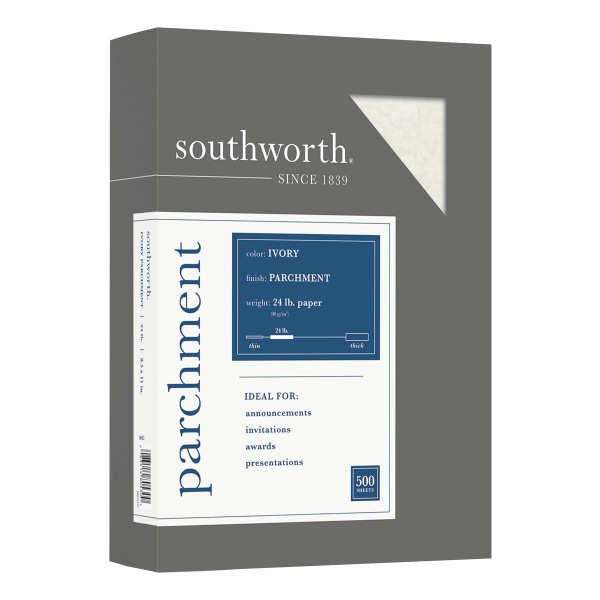 Southworth 25% Cotton Resume Envelopes, Ivory, 24lb, 9 x 12, Wove, 25/Box  -SOURF4Q 