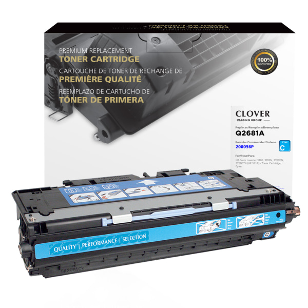 Remanufactured Cyan Toner, Replacement for 311A (Q2681A), 6,000 Page-Yield