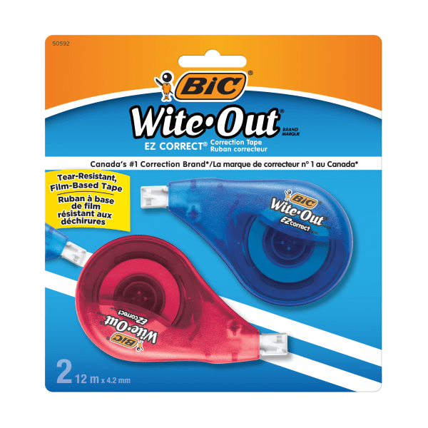 BIC Wite-Out Extra Coverage Correction Fluid, 20 mL Bottles, White, Pack Of  2 - Zerbee