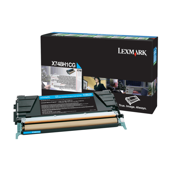 Lexmark&trade; X748H1CG High-Yield Return Program Cyan Toner Cartridge LEXX748H1CG