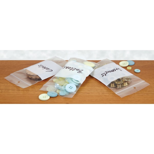 Office Depot® Brand Reclosable Bags With WriteOn Panel, 3" x 5", Box