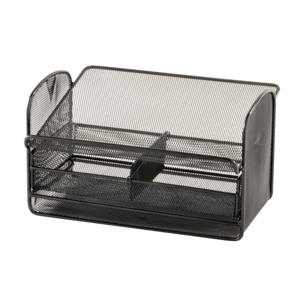 Mesh Angled Desk Organizer, Black - Zerbee