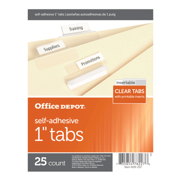 Self-Adhesive Tabs With Printable Inserts, 1