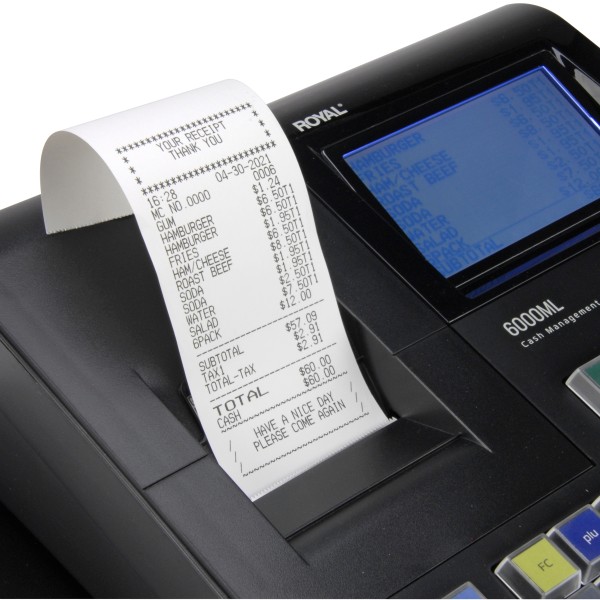Royal 6000ML Cash Register, Black Zerbee