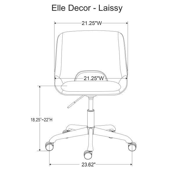 laissy low back task chair