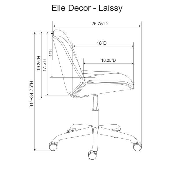 elle decor chair office depot