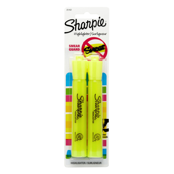 Sharpie Gel Highlighters Fluorescent Yellow Pack Of 12 - Office Depot