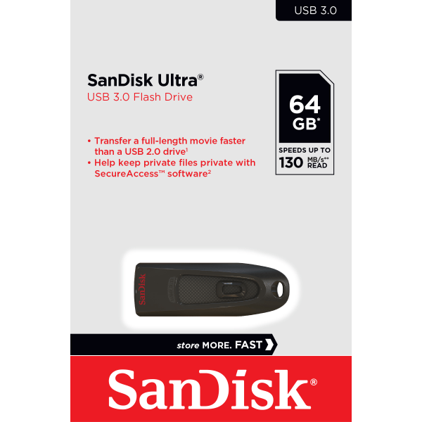 Taiko buik pistool Republiek SanDisk® Ultra® USB 3.0 Flash Drive - Zerbee