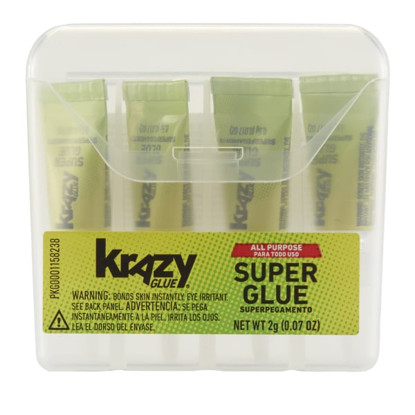 Elmer's Instant Krazy Glue, Single-Use Tubes for Home and Office - 4 pack, 0.017 oz tubes