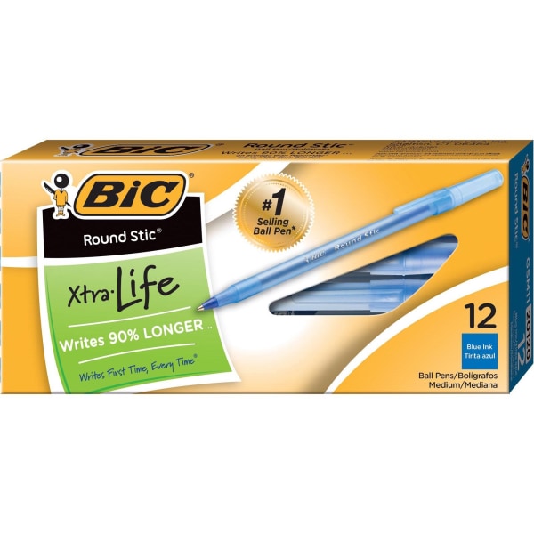 Bic Cristal Original Fine Ball Pens, Fine Point (0.8 mm), Blue, Box of 50 -  Smudge-Free, Every-Day Writing Pens with More Precise Ink Flow : Rollerball  Pens : Office Products 