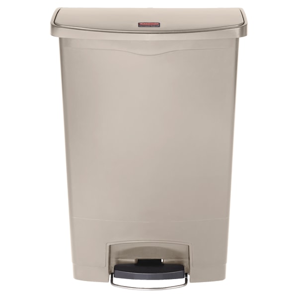 Slim Jim 13 Gal. Red Resin Front Step Trash Can