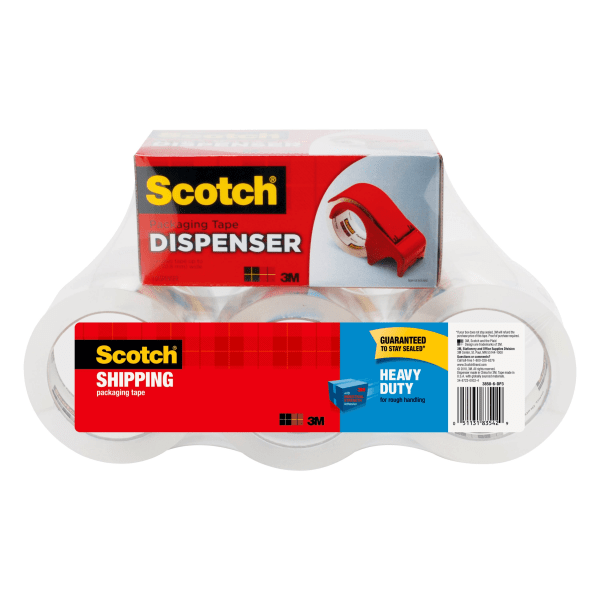 Scotch® Heavy-Duty Shipping Packing Tape With Dispenser Zerbee