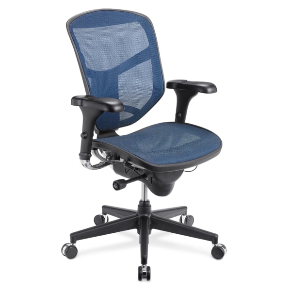 WorkPro Sentrix Ergonomic MeshMesh Mid Back Manager Chair Fixed Arms Black  BIFMA Compliant - Office Depot