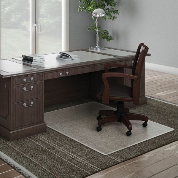 DeflectO Execumat HeavyDuty Vinyl Chair Mat For HighPile Carpets, 46" x 60", Translucent Zerbee