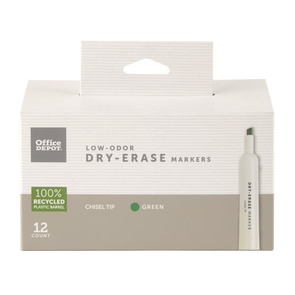 Take Note! Dry Erase Markers, Chisel Tip, 12 Count