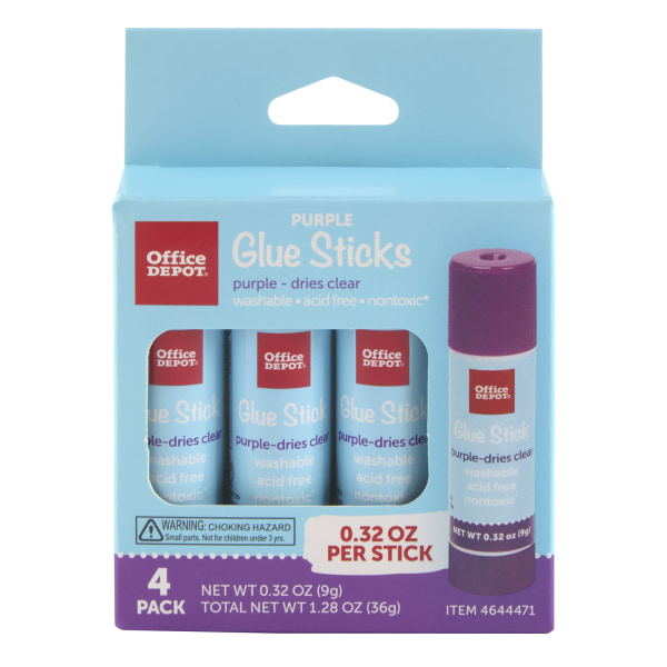 Elmers Office Strength Glue Sticks All Purpose 0.77 Oz Clear Pack Of 12 -  Office Depot