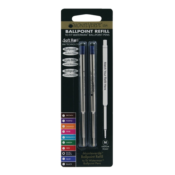 Monteverde® Ballpoint Refills For Waterman Ballpoint Pens Zerbee