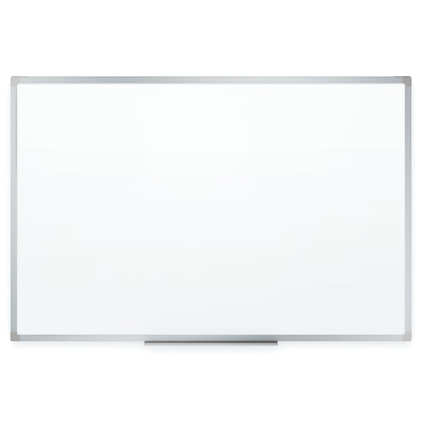 Dry Erase Board, Melamine Surface, 72 x 48, Aluminum Frame MEA85358