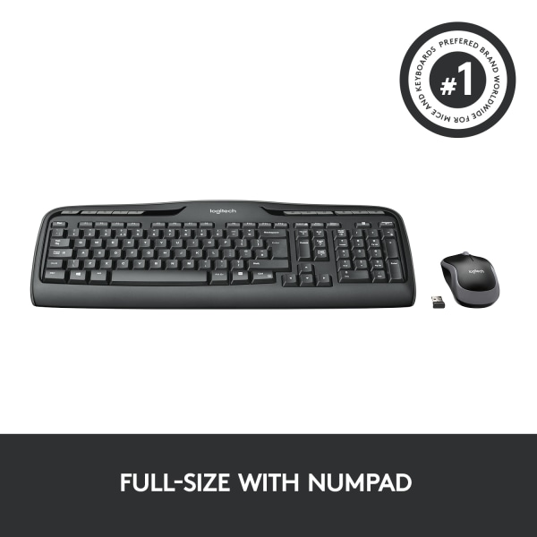 Logitech®MK320 Wireless Straight Full-Size Keyboard & Ambidextrous Optical  Mouse - Zerbee