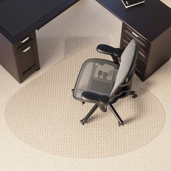 Realspace&trade; Chair Mat For L-Shaped Workstations 478196