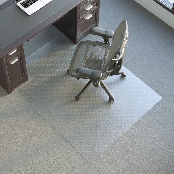 Realspace™ WideLip Chair Mat For Thin CommercialGrade Carpets Zerbee