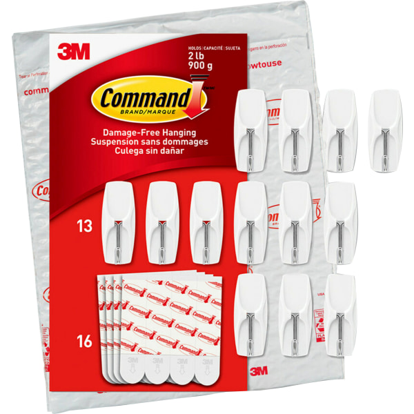 Command Poster Strips Bulk Pack, 400-Command Strips, Damage-Free, White -  Zerbee