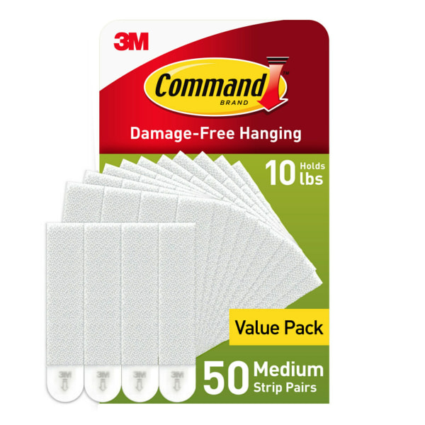 Command Medium Picture Hanging Strips Bulk Pack, 50-Pairs (100