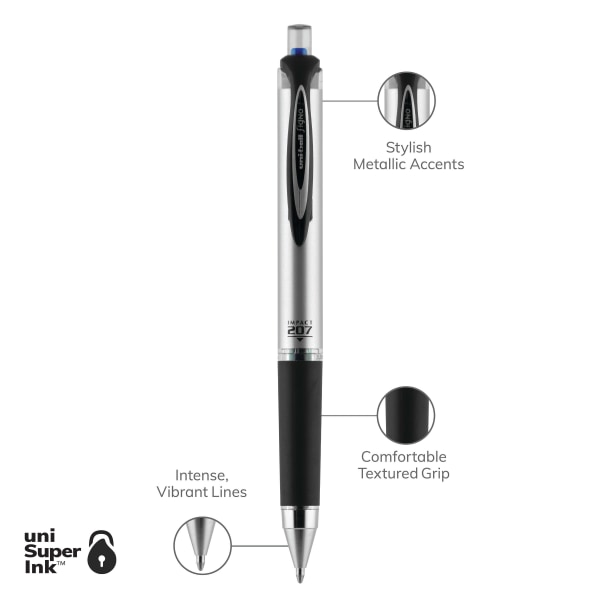Custom Business Uni-ball 207 Impact Retractable Gel Pen