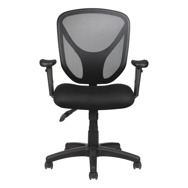 Realspace MFTC 200 Ergonomic Mesh Mid Back Task Chair Black BIFMA