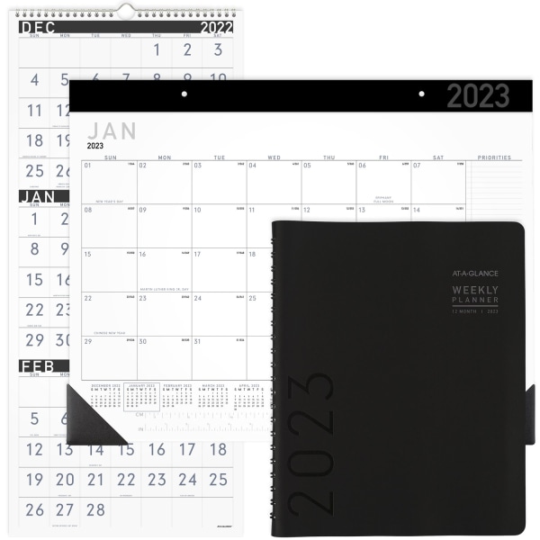 At-A-Glance Contemporary 3-Month Vertical Wall Calendar - Zerbee
