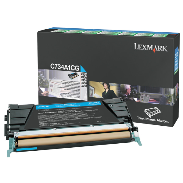 Lexmark&trade; C734A1CG Cyan Return Toner Cartridge LEXC734A1CG