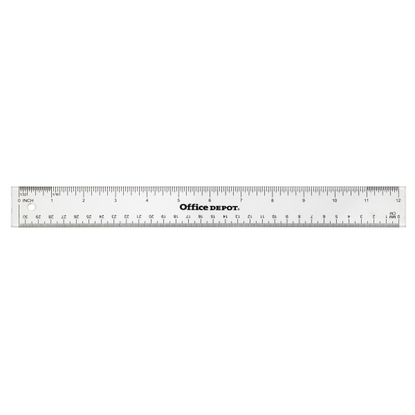 Office Depot® Brand Acrylic Ruler, 12, Clear - Zerbee