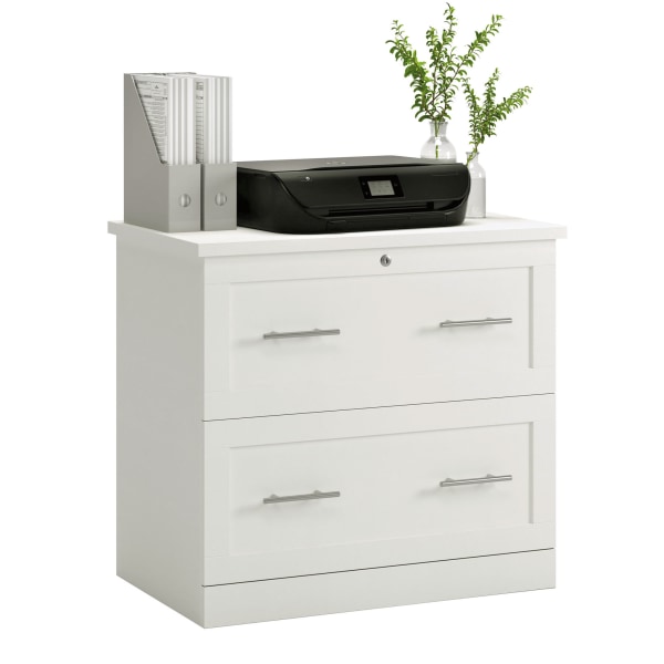 Realspace® 297/16"W x 181/2"D Lateral 2Drawer File White