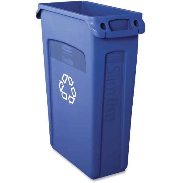 Rubbermaid Slim Jim 23-Gallon Recycling Container, Blue