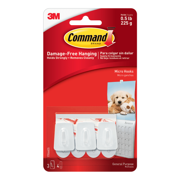 3M&trade; Command&trade; General Purpose Removable Plastic Hooks MMM17066ES