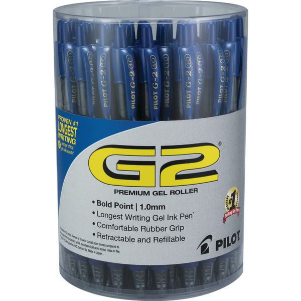 G2® Retractable Gel Pens, Pack Of 36, Bold Point, 1.0 mm, Clear Barrel,  Black Ink - Zerbee