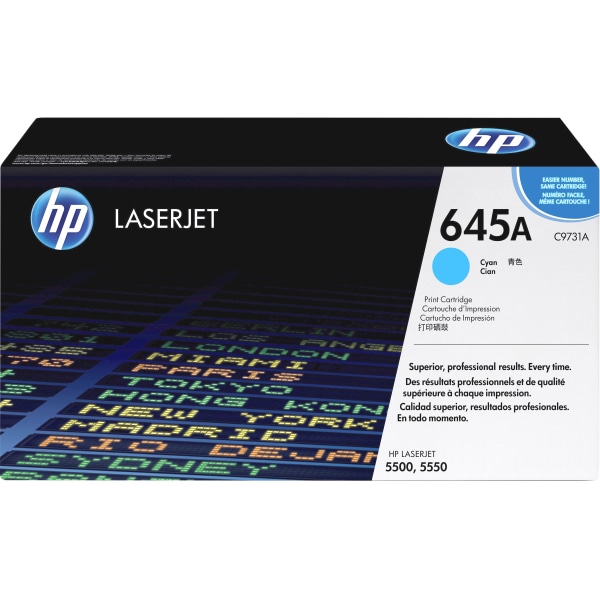 HP 645A, Cyan Original Toner Cartridge (C9731A) HEWC9731A