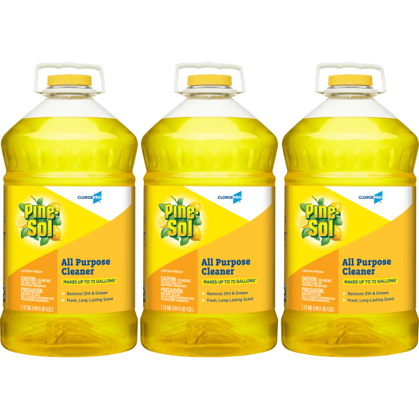 All Purpose Cleaner, Lemon Fresh, 144 oz Bottle, 3/Carton