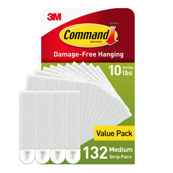 Command Medium Wire Toggle Hooks, 35-Command Hooks, 40-Command Strips,  Damage-Free, White - Zerbee