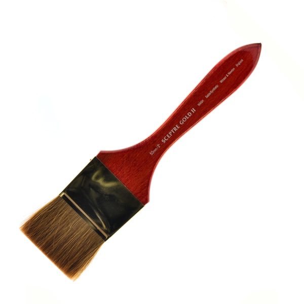 Grumbacher Gainsborough Oil And Acrylic Paint Brush Size 6 Fan Bristle Hog  Hair Green - Office Depot